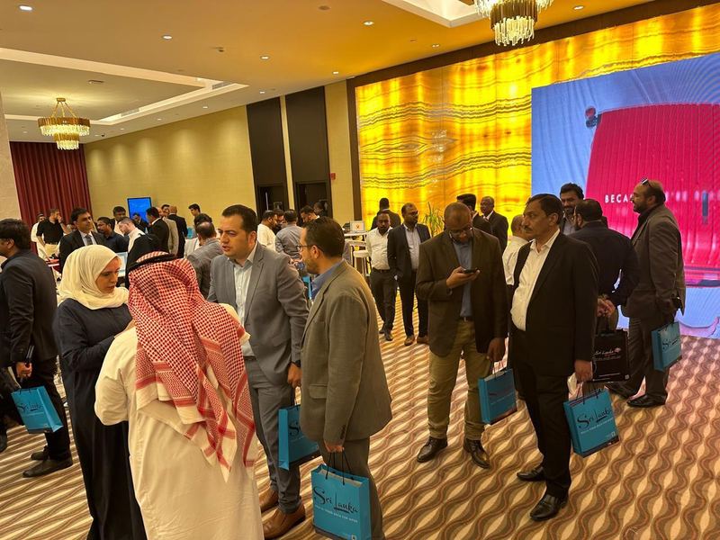 Travel agents networking at a Sri Lanka Tourism event