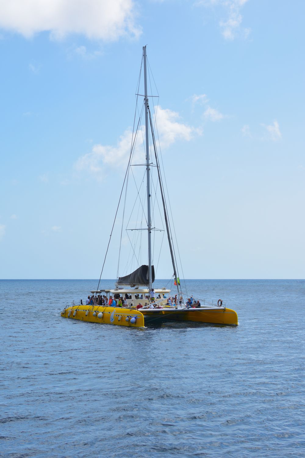 Catamaran at sea